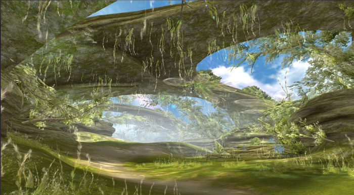 韩服《天堂2》风精灵居住地原画(3)