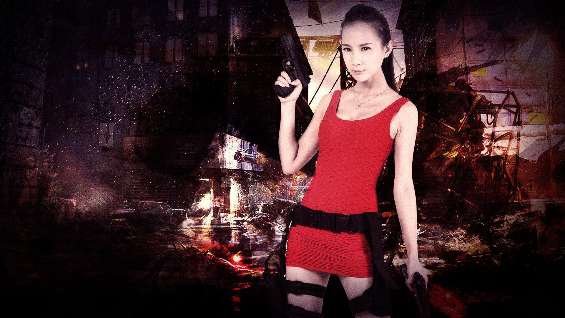 伊芙蕾雅代言《枪魂》壁纸(8)