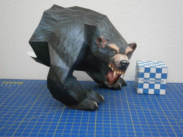 以假乱真的灰熊怪物纸模图赏(10)