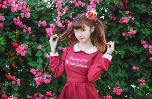 甜美白丝萝莉户外日系写真(5)