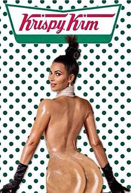 恶搞金-卡戴珊美酒肥臀搞笑趣图(13)