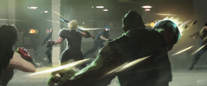 《最终幻想7》水彩速写图赏(16)