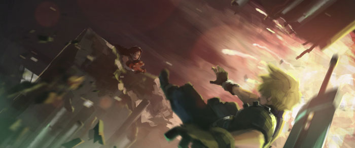 《最终幻想7》水彩速写图赏(17)