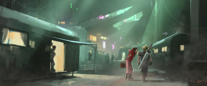 《最终幻想7》水彩速写图赏(20)