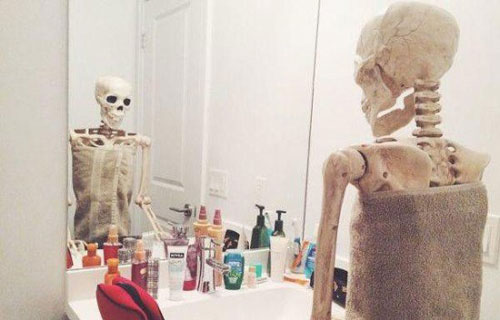 加“骷髅人”生活照搞笑图集(5)