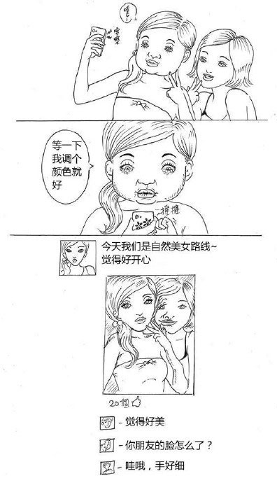 微博精选漫画之自拍背后的真相(4)