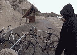 机智的小偷搞笑GIF(9)