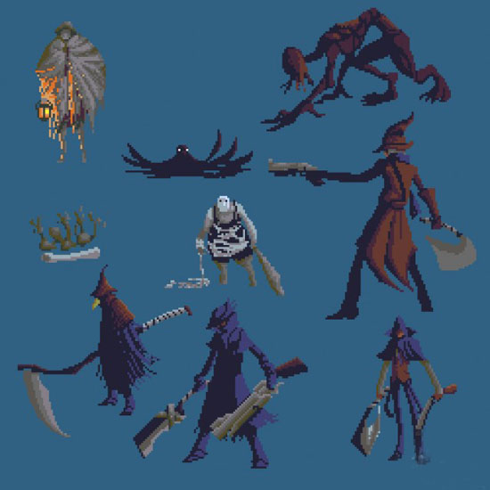 国外画师自制像素版《巫师3》图赏(12)