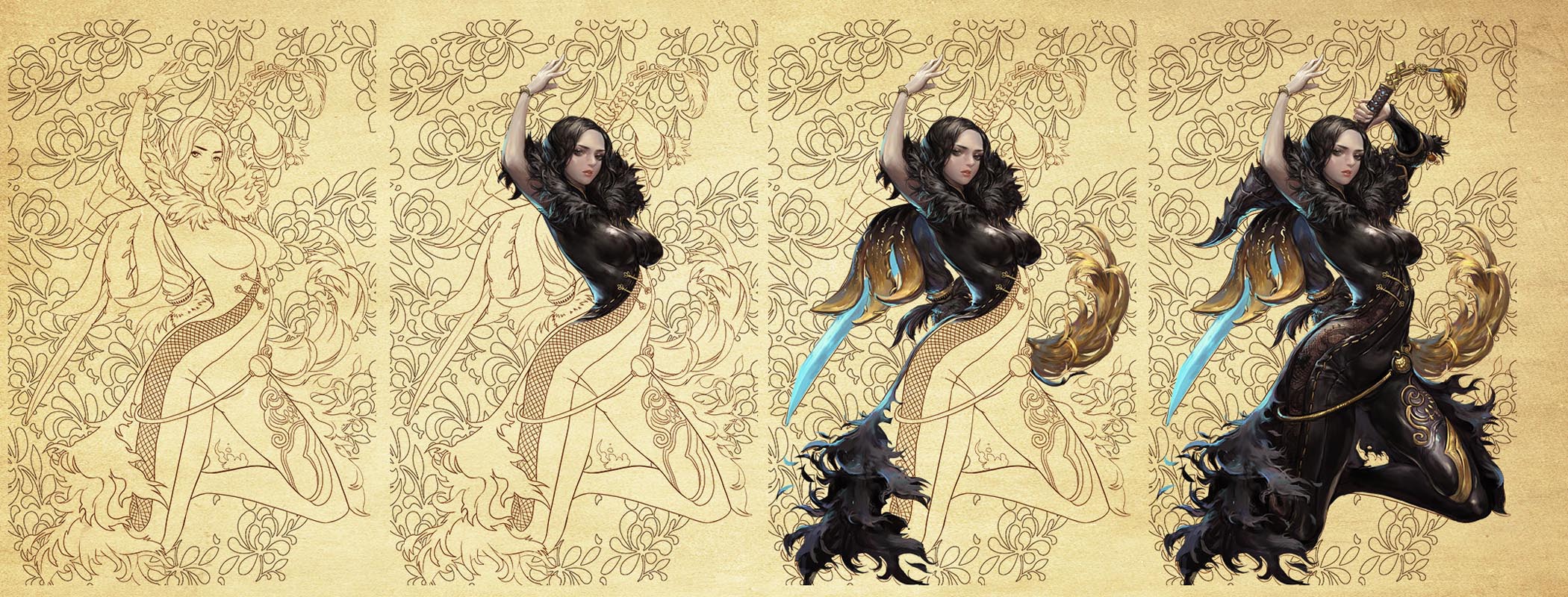 《战斗吧剑灵》角色原画手稿壁纸(9)