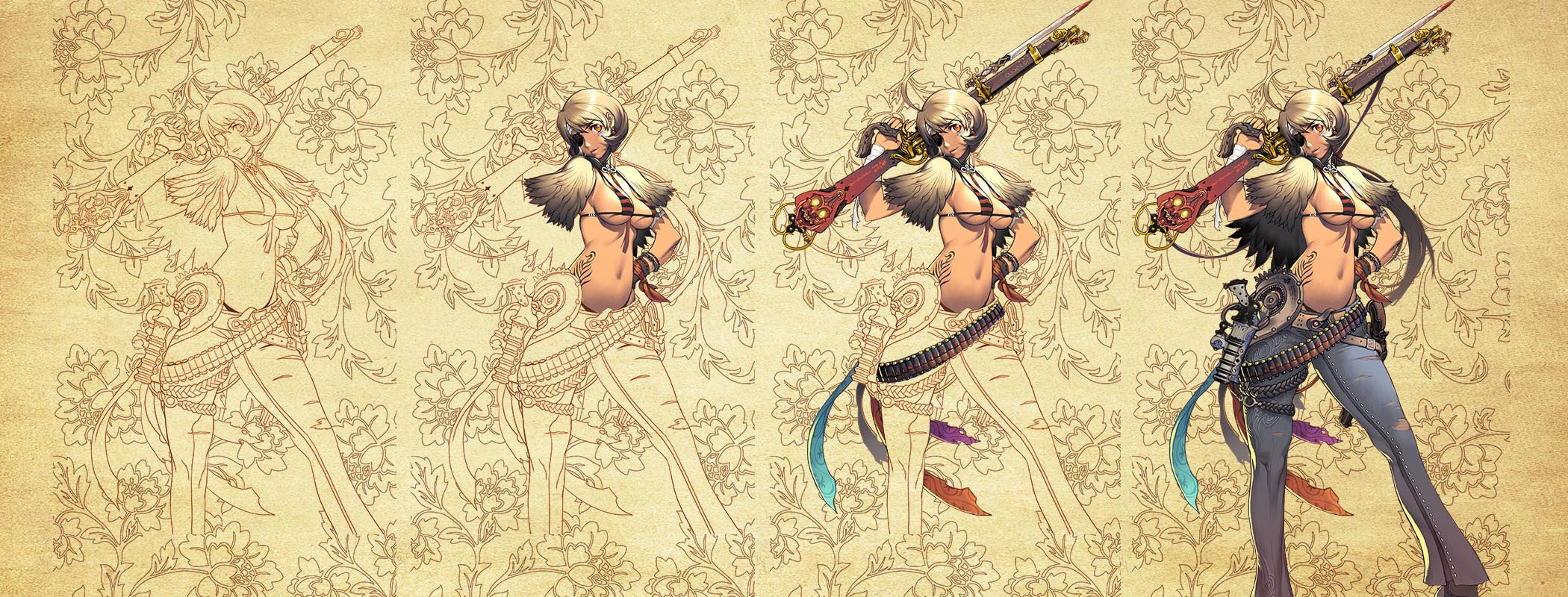 《战斗吧剑灵》角色原画手稿壁纸(7)