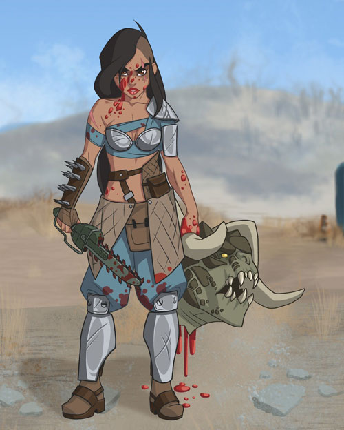 《辐射4》成人版迪士尼公主插画图赏(8)