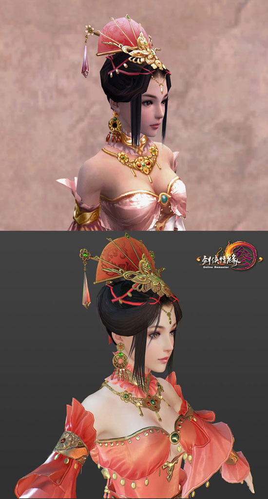 《剑网3》重制版模型首曝截图(4)