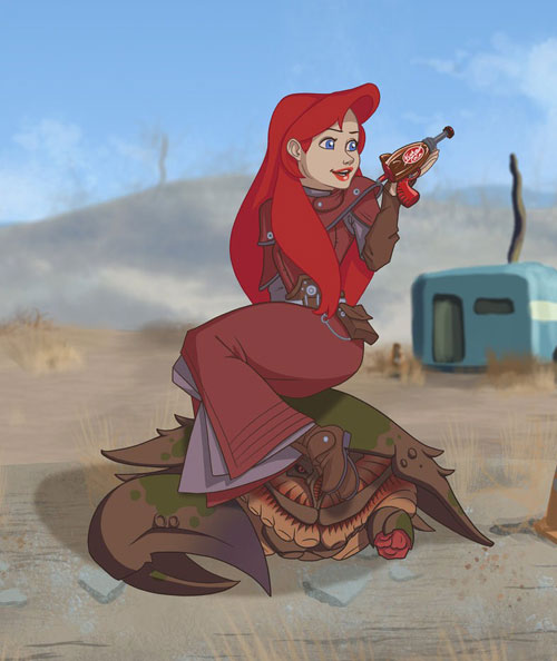 《辐射4》成人版迪士尼公主插画图赏(3)