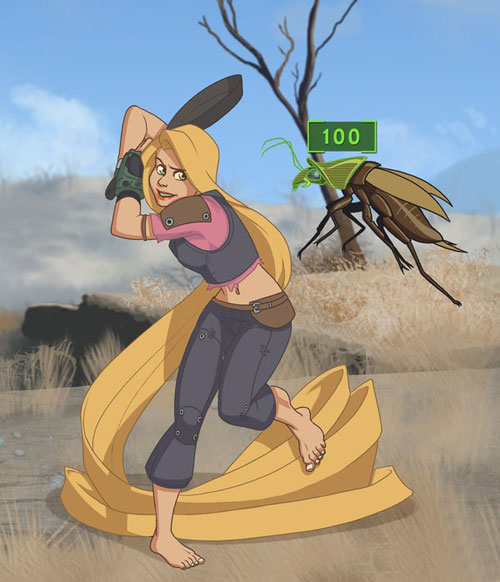 《辐射4》成人版迪士尼公主插画图赏(5)