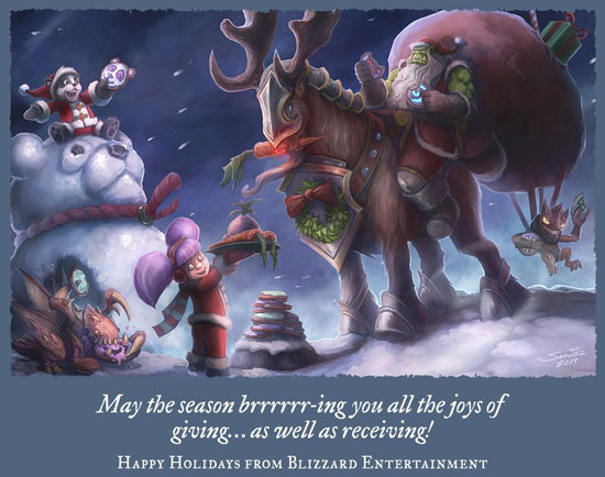 暴雪公布2015年圣诞节贺卡图赏(8)