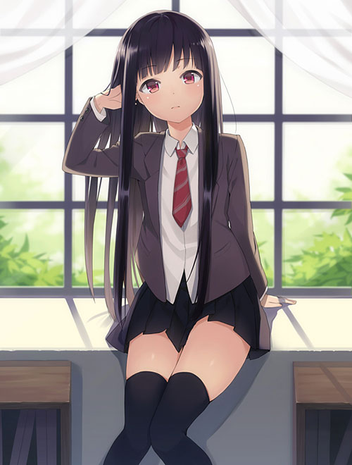 动漫黑长直美少女图集(3)