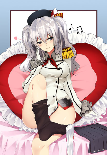 银发巨乳舰娘鹿岛福利图集(9)