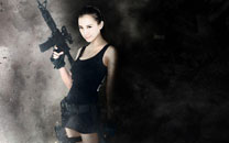 伊芙蕾雅代言《枪魂》壁纸