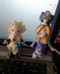 DOTA2女玩家自制萌系黏土英雄