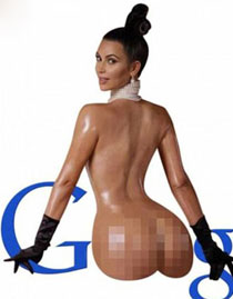 恶搞金-卡戴珊美酒肥臀搞笑趣图