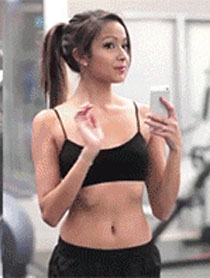 女神VS女神经的一天搞笑GIF