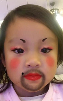 贾乃亮恶搞甜馨大头照搞笑图赏